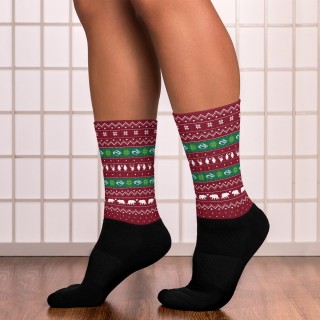 Festive Burgundy Socks