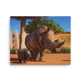 Planet Zoo Rhinoceros Canvas